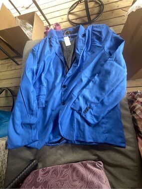 Women's Bright Blue Tailored Blazer Jacket